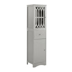 Meuble de salle de bain en bois 2 portes de 64 po avec tablettes ajustables