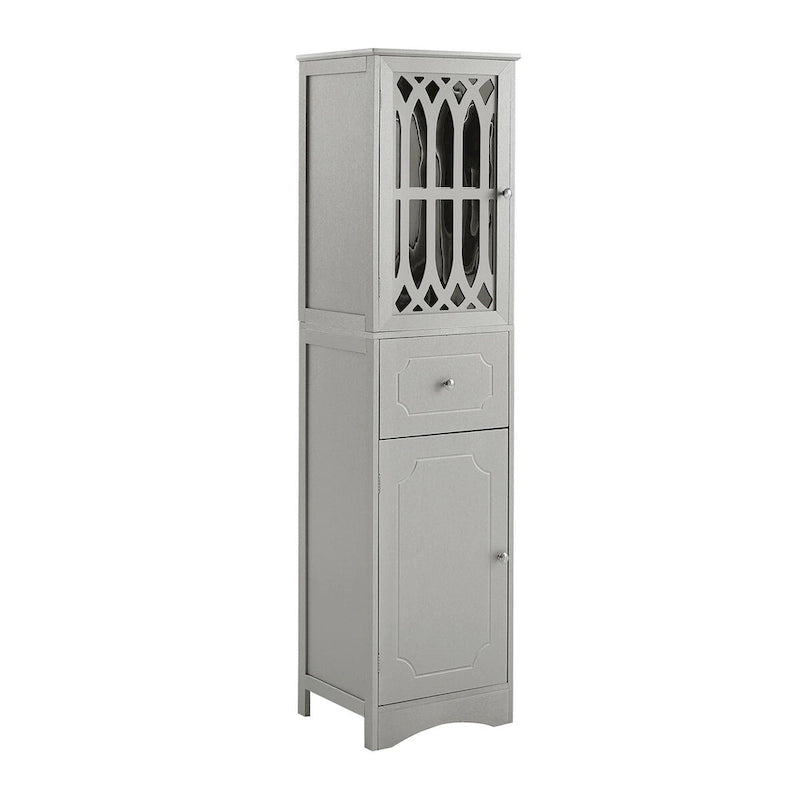 Meuble de salle de bain en bois 2 portes de 64 po avec tablettes ajustables