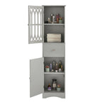 Meuble de salle de bain en bois 2 portes de 64 po avec tablettes ajustables