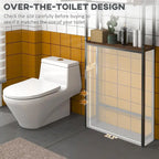 Meuble de rangement industriel pour toilettes avec armoire à double porte et étagère réglable