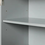 Armoire de Rangement Large pour Salle de Bain Meuble de Rangement Autonome avec Deux Tiroirs et Étagère Réglable en Panneau MDF avec Finition Peinte