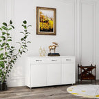 Table d'appoint à trois portes-blanc