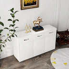 Table d'appoint à trois portes-blanc