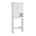 Étagère de salle de bain à poser au-dessus des toilettes, meuble de rangement WC gain de place, organisateur de salle de bain, blanc