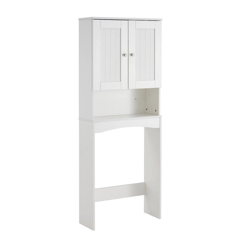 Étagère de salle de bain à poser au-dessus des toilettes, meuble de rangement WC gain de place, organisateur de salle de bain, blanc