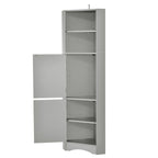 Meuble de salle de bain de 61 H, Organisateur de toilette étroit, Meuble d'angle haut, Meuble de rangement d'angle latéral