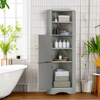 Meuble de salle de bain de 61 H, Organisateur de toilette étroit, Meuble d'angle haut, Meuble de rangement d'angle latéral