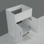 Meuble de rangement de salle de bain avec lavabo brossé argenté