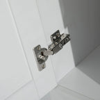 Meuble de rangement de salle de bain avec lavabo brossé argenté