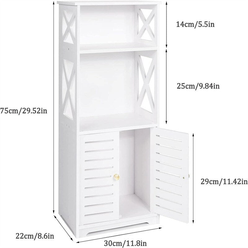 Meuble de rangement de salle de bain - 21,8P x 29,9L x 74,9H cm