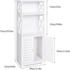 Meuble de rangement de salle de bain - 21,8P x 29,9L x 74,9H cm