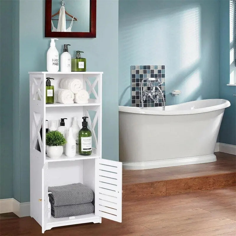 Meuble de rangement de salle de bain - 21,8P x 29,9L x 74,9H cm
