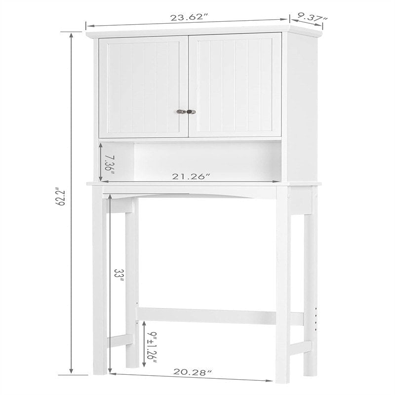 Armoire de rangement au-dessus des toilettes - 23P x 61L x 157H