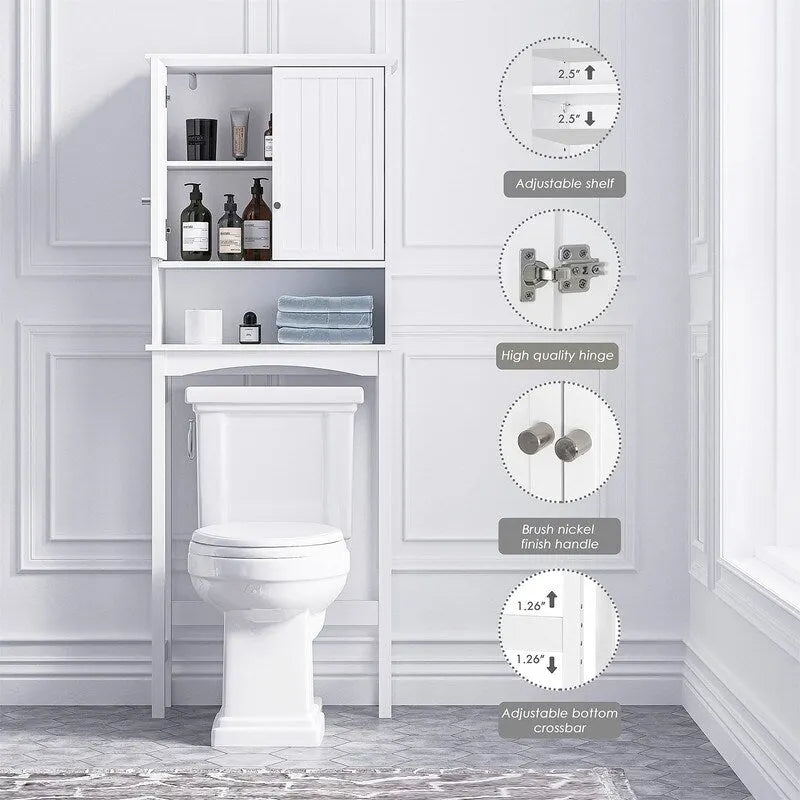 Armoire de rangement au-dessus des toilettes - 23P x 61L x 157H