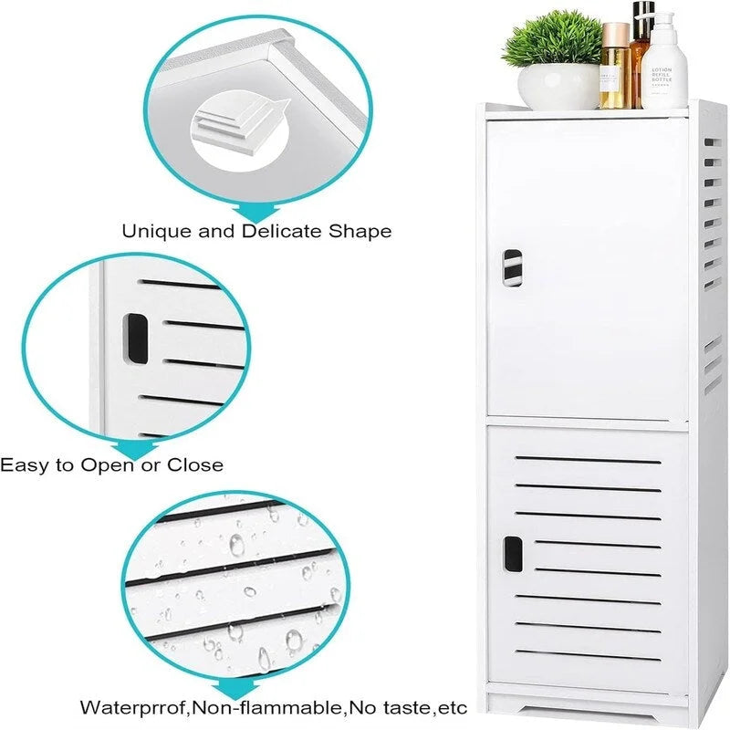 Petits meubles de salle de bain étanches sur pied - 8,7P x 8,7L x 29,5H