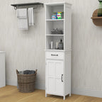 Meuble de salle de bain colonne avec 1 porte et 1 tiroir