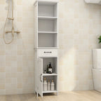Meuble de salle de bain colonne avec 1 porte et 1 tiroir