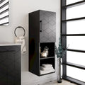 Meuble haut de salle de bain Annecy, 15 L x 46 H x 12 P, noir fantôme