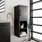 Meuble haut de salle de bain Annecy, 15 L x 46 H x 12 P, noir fantôme