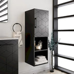 Meuble haut de salle de bain Annecy, 15 L x 46 H x 12 P, noir fantôme