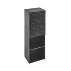 Meuble haut de salle de bain Annecy, 15 L x 46 H x 12 P, noir fantôme