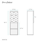Meuble haut de salle de bain Annecy, 15 L x 46 H x 12 P, noir fantôme