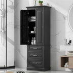 Meuble de rangement haut avec trois tiroirs pour salle de bain