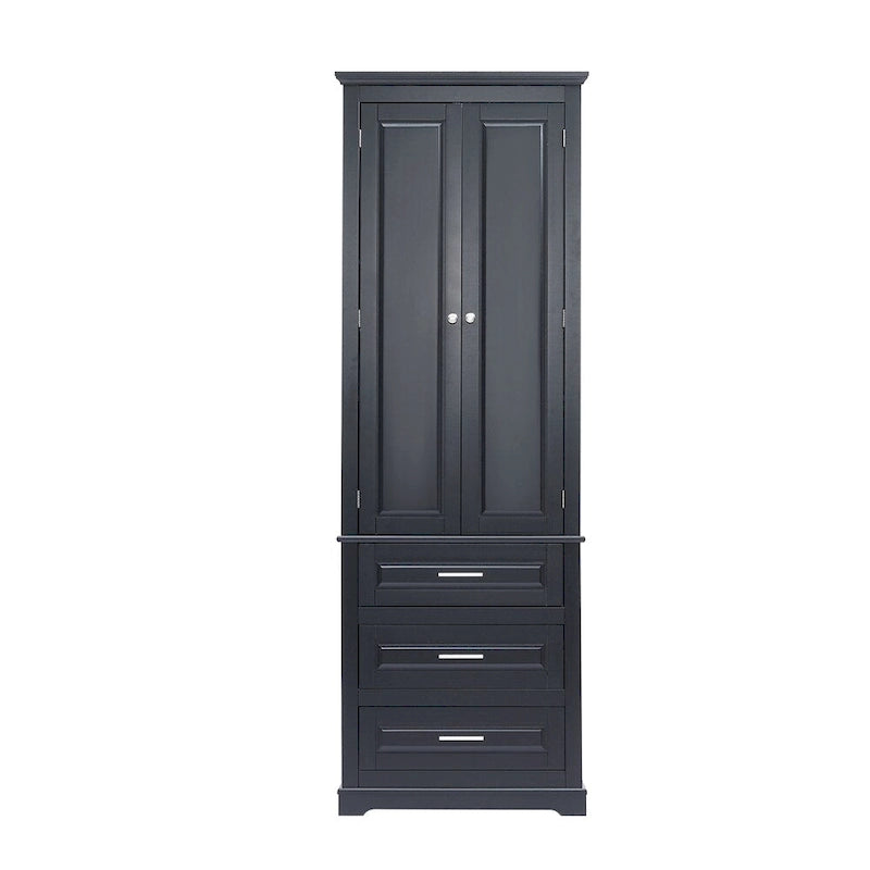 Meuble de rangement haut avec trois tiroirs pour salle de bain