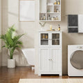 Meuble de rangement avec étagères réglables Portes en verre - 30P x 60L x 108,5H