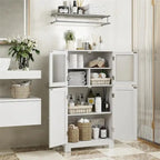 Meuble de rangement avec étagères réglables Portes en verre - 30P x 60L x 108,5H