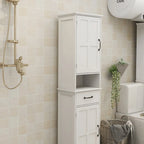 Meuble colonne étroit à double porte de hauteur réduite - 40L * 30l * 165H cm