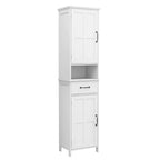 Meuble colonne étroit à double porte de hauteur réduite - 40L * 30l * 165H cm