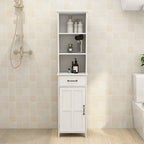 Meuble bas de rangement à 2 portes et 1 tiroir - Blanc