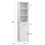 Meuble bas de rangement à 2 portes et 1 tiroir - Blanc