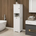 Meuble à linge inclinable à un compartiment et une porte - Blanc