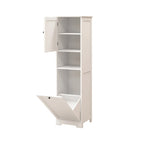 Meuble à linge inclinable à un compartiment et une porte - Blanc