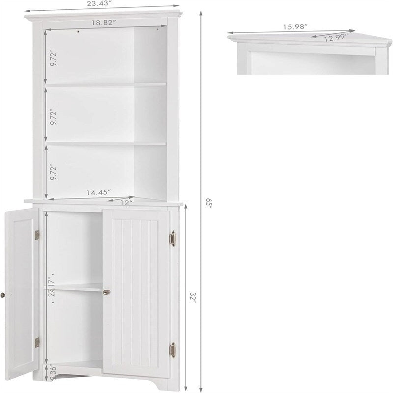Meuble d'angle de salle de bain - 13P x 23L x 65H