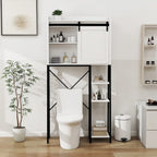 Meuble de rangement pour toilettes, étagères de salle de bain au-dessus des toilettes – 32,48L * 11,81W * 64,56H