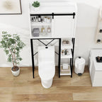 Meuble de rangement pour toilettes, étagères de salle de bain au-dessus des toilettes – 32,48L * 11,81W * 64,56H