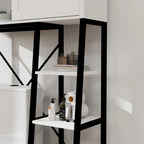 Meuble de rangement pour toilettes, étagères de salle de bain au-dessus des toilettes – 32,48L * 11,81W * 64,56H