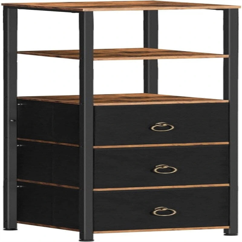 Étagère d'angle à 6 niveaux avec 3 tiroirs - 30L x 30P x 141H cm