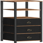 Étagère d'angle à 6 niveaux avec 3 tiroirs - 30L x 30P x 141H cm