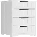 Meuble de Rangement Salle de Bain Colonne Latérale avec 4 Tiroirs - 11,8P x 11,8L x 32,5H