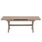 Ensemble de salle à manger d'extérieur extensible 7 pièces avec table extensible et 6 fauteuils
