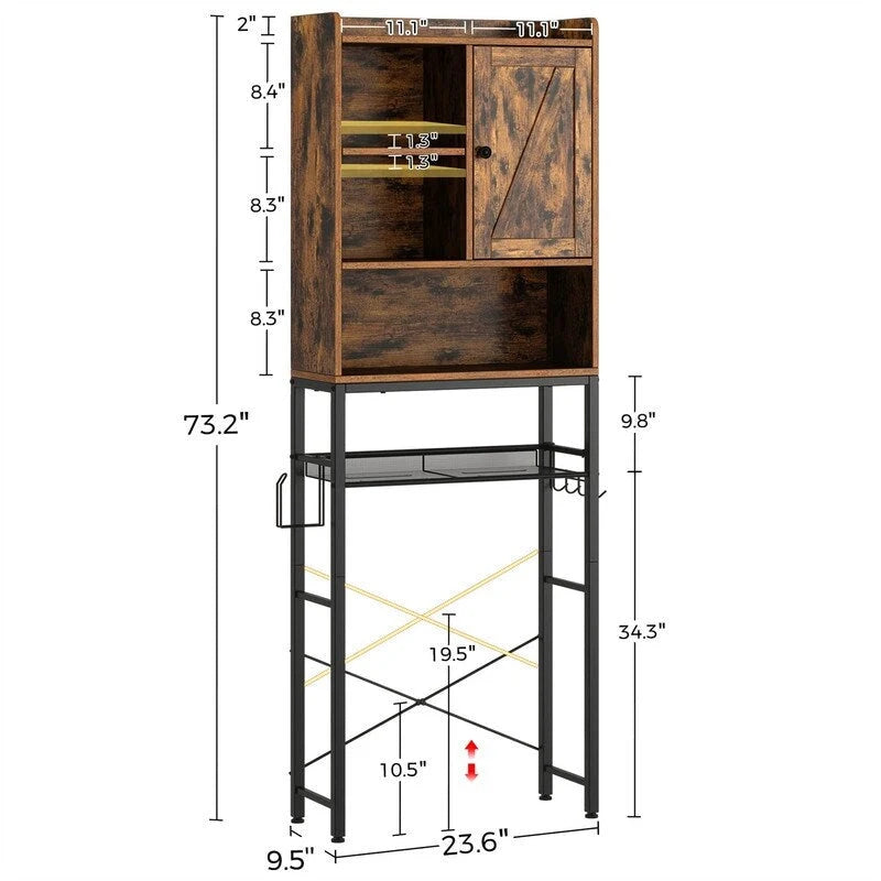 Meuble de rangement pour toilettes - 9,5P x 23,6L x 73,2H