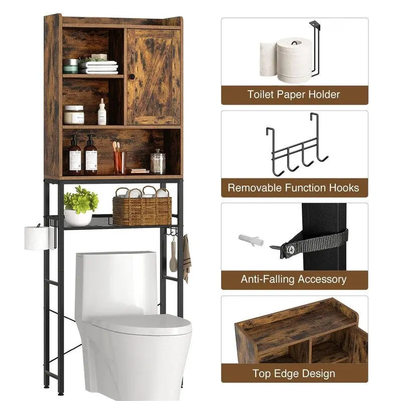 Meuble de rangement pour toilettes - 9,5P x 23,6L x 73,2H