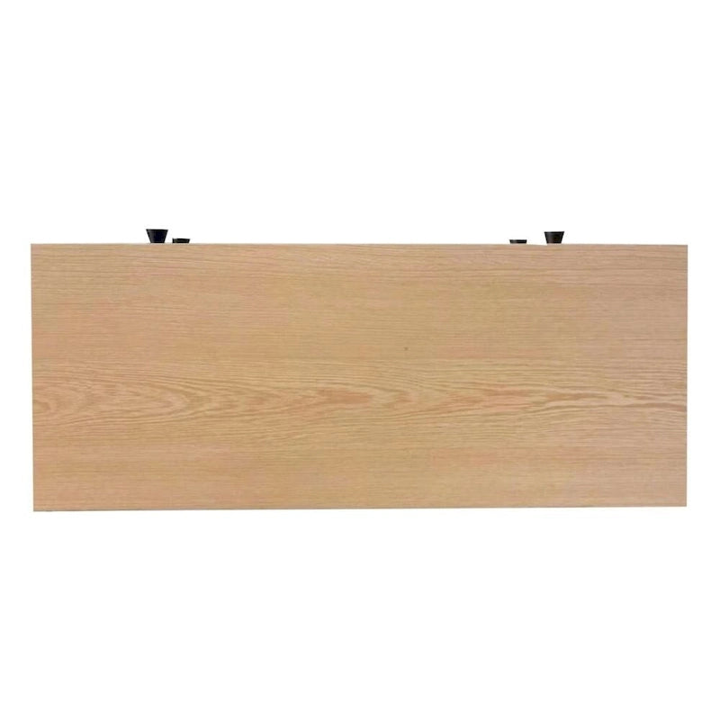 Meuble à chaussures avec plateau aspect bois, tiroirs basculants et panneau réglable