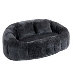 GDFStudio - Canapé paresseux 2 places en chenille Laurel avec mousse haute densité et confort surdimensionné