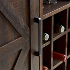 Meuble buffet de ferme avec porte-bouteilles, tiroir et étagères réglables