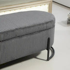 Banc de rangement ottoman, Banc de bout de lit de chambre à coucher, Banc de rangement ottoman en tissu rembourré avec charnière de sécurité, Repose-pieds rembourré d'entrée